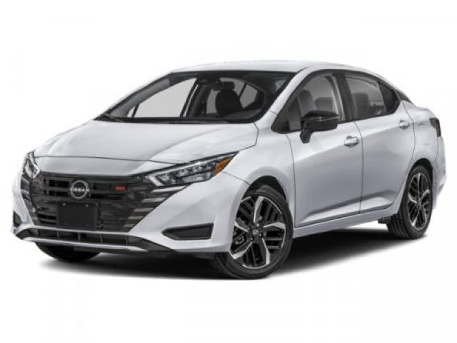 2025 Nissan Versa SR in Aspen White Tricoat — front three-quarter view